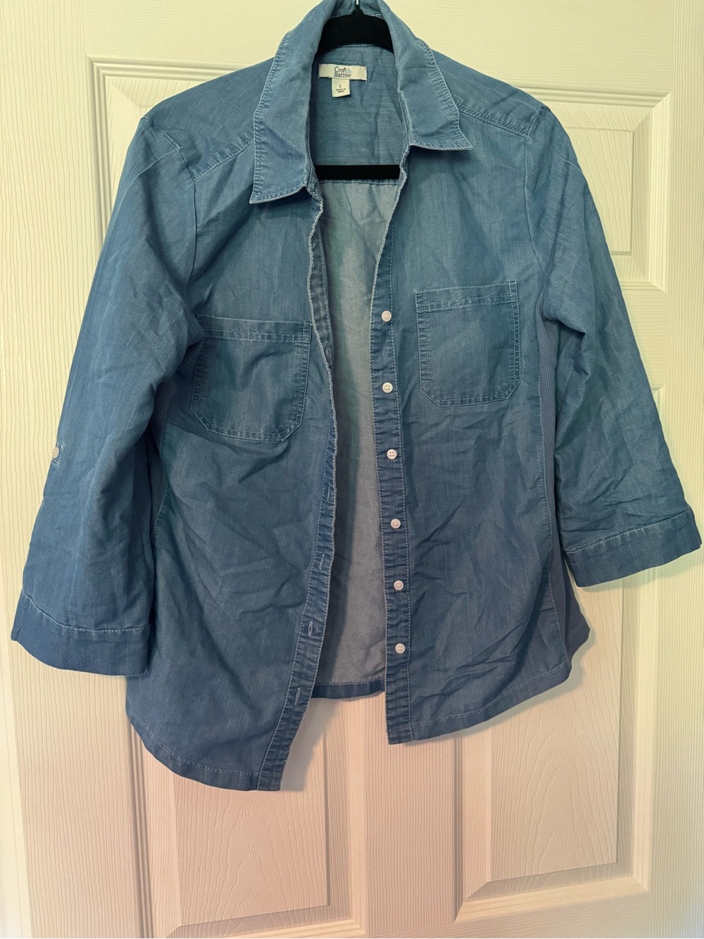 Chambray Button-Up Shirt - Blue